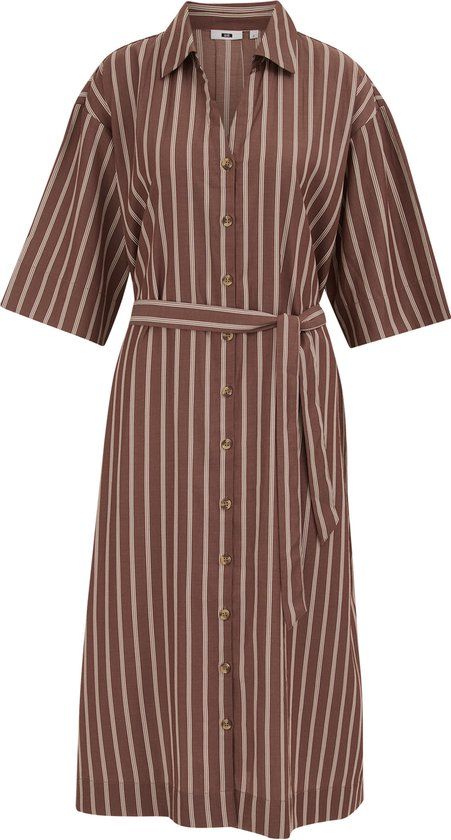 WE Fashion Dames midi gestreepte jurk