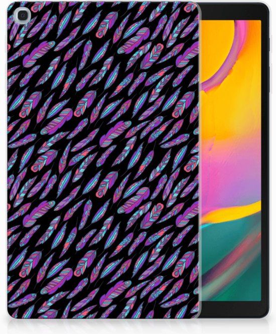 B2Ctelecom Samsung Galaxy Tab A 10.1 (2019) Tablethoesje Design Feathers Color