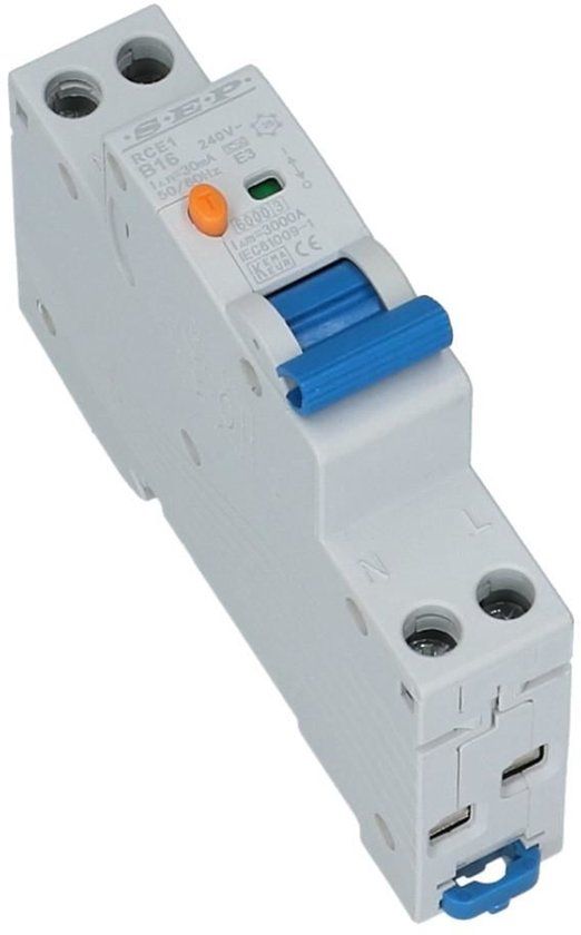 Enzo Aardlekautomaat 16A B 1 polig + nul 300mA 18mm 1 module
