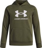 Under Armour UA Rival Fleece BL Hoodie Unisex Sporttrui - Groen - Wit
