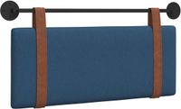 vidaXL - Hangend hoofdbord - Blauw - Antiek - PU