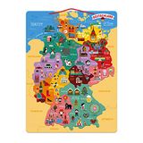 Janod Magnetic German Map Educatief Speelgoed Veelkleurig 12 Months-7 Years