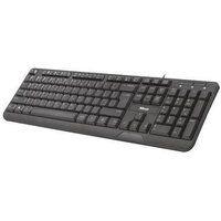 Trust Ziva Multimedia Keyboard - USB - QWERTY - Spanish - Black