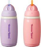 Tommee Tippee Geïsoleerde Active Rietjesbeker – 2 stuks – 266 ml – Lekvrije Waterfles voor Peuters 12m+ - Roze en Paars