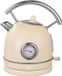MOA Waterkoker Retro - 1,8 Liter - Elektrische Waterkoker - Anti Calcium Filter - BPA-vrij - RVS - 2200W - Crème