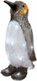 Lumineo Kerstfiguur verlicht - pinguin - LED - 17 x 17 x 33 cm