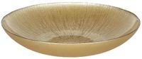 Home Deco Factory Salade serveer schaal - Fruitschaal/fruitmand - Glas - D30 x H6 cm - goud