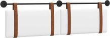 vidaXL Tête de lit suspendue Blanc Antique PU