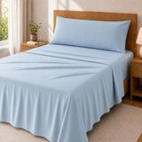 Degrees home Collection Hoeslaken, 150 x 190 cm, set bedlaken 150 x 190 cm, hoeslaken, hoeslaken en kussensloop, polyester, geborstelde microvezel, voor bedden van 150 cm breed