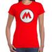 Bellatio Decorations game verkleed t-shirt dames - loodgieter Mario - rood - carnaval/themafeest S