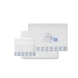 Beddengoed Coralina Beddengoed Minibed Honey Bear wit en blauw