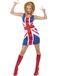 Smiffys Ginger Power 90s Icon Costume Red & Blue With Union Jack Dress (S)
