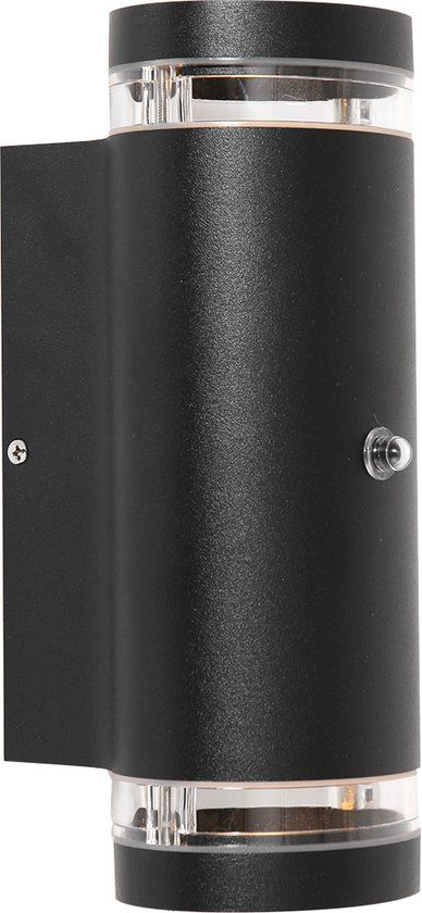 Steinhauer Buitenlamp - Wandlamp - Zwart - Vierkant - 9 cm - Met dimfunctie