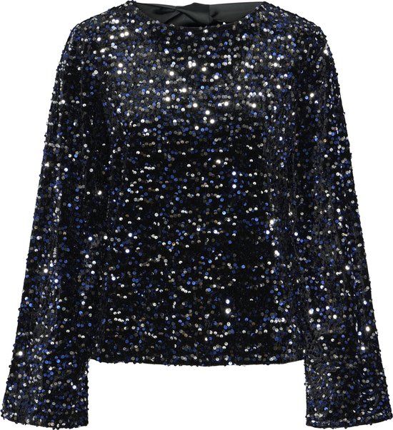 Pieces PCKAM LS Deep Back Bow Top BC - Black - Women's XS