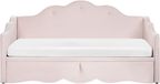 Beliani Lorette - Onderschuifbed - Pastelroze - 90/180 x 200 cm - Fluweel