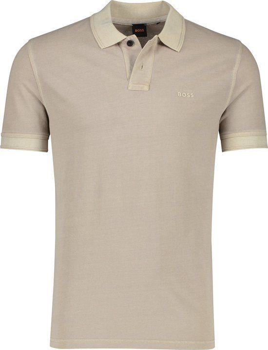 Hugo Boss polo shirt korte mouw bruin maat 3XL heren