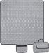 Ibenzoa® Couverture de pique-nique imperméable - Tapis de plage pour 4-6 personnes - Gris