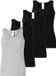 Schiesser Onderhemd Modern Multipacks Zwart/Grijs Dames 4 Stuks