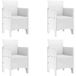Maison Exclusive Chaise de jardin 4 pc blanc polypropylène