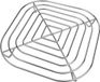 Panier de friteuse à air - Remplacement de panier de friture - Résultats croustillants - Acier inoxydable de qualité alimentaire - 20x20x2 cm - Argent