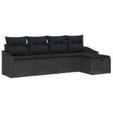 vidaXL Bankstel 6-delig Poly Rattan