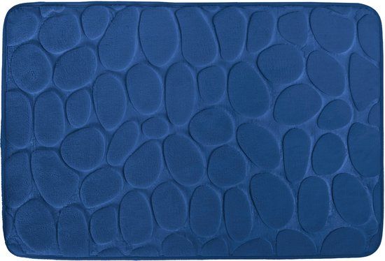 MSV Badmat met Antislip Onderzijde – Zachte Absorberend Badmat voor Badkamer – Badkamer Mat met Kiezelsteendesign