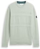 Tom Tailor Gebreide trui van katoen Maat XXXL soft greyish green