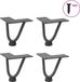 Pieds épingle pour table basse 4 pcs 10 cm anthracite