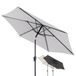 Doppler Jack 250cm Tuinparasol Lichtgrijs