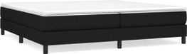 vidaXL Boxspring Bed Stof Zwart 200x200 cm