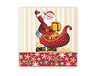 Serv.Lunch Santa in actie 33 x 33 cm. -20u.-
