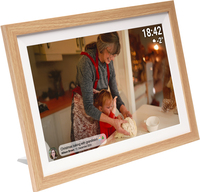 Denver Digitale Fotolijst 15.6 inch - XL - Full HD - Frameo App - Houten lijst - WiFi - 32GB - IPS Touchscreen - PFF1505