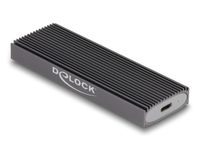 Delock 42019 M.2 NVMe/SATA SSD behuizing, USB Type-C 3.1 Gen 2, Grijs