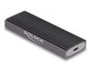 Delock 42019 M.2 NVMe/SATA SSD behuizing, USB Type-C 3.1 Gen 2, Grijs