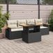 Maison Exclusive - Ensemble de jardin pour le jardin, composé de 5 pièces, avec coussins, en polyrotin de couleur acacia