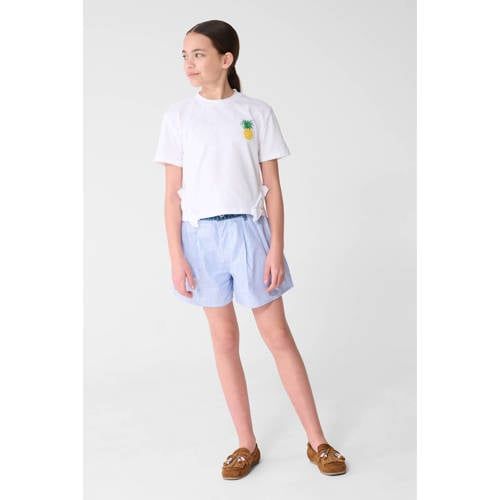 Shoeby T-shirt wit Meisjes Katoen Ronde hals Effen - maat 98/104