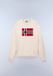 Napapijri D-Mura C Pull Beige Dimity Coton Regular Fit Hommes XS