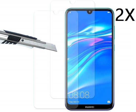 Ntech 2x Screenprotector Tempered Glass Huawei Y7 (2019)