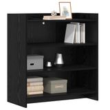 vidaXL Dressoir Zwart eiken 75 x 36 x 80 cm Bewerkt hout
