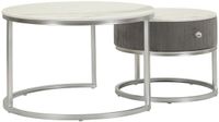 Mauro Ferretti Salontafel Coffee Tables Greys Set 2 Pcs Ø 70×45 cm