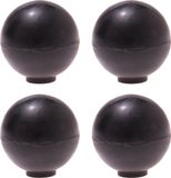 Protect-it Deurstopper/deurbuffer Golf - 4x - D35mm - rubber - zwart