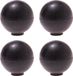 Protect-it Deurstopper/deurbuffer Golf - 4x - D35mm - rubber - zwart