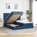 Maison Exclusive - Cadre de lit ottoman avec matelas bleu 160x200cm textile