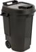 Spetebo Poubelle de 110 litres avec couvercle - mobile avec roues - Bac à déchets solide et robuste noir