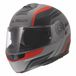 LS2 FF908 Strobe II Casque modulable Monza Noir mat Gris Rouge