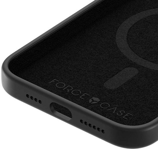 Force Case, Hoesje geschikt voor iPhone 17 Pro - Siliconen MagSafe Compatibel Anti-Shock 2m, Zwart