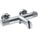 Wiesbaden Ribbd mit Thermostat für die Badewanne – 15 cm – Chrom
