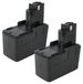 vhbw 2x batterie compatible avec Bosch GBM 9.6VES-2, GBM 9.6VES-1, GBM 9.6VES-3, ASB 96 P-2, ABS 96 M-2, GBB 9.6VES-1 outil (2000 mAh, NiMH, 9,6 V)