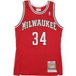 Milbuc Débardeur de basketball homme NBA Domicile Maillot 2014 No 34 Giannis Antetokounmpo Milbuc Rouge