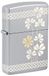 Zippo Stormaansteker, Clover, hoogglans gepolijst chroom, laser 360°, tweekleurige lasergravure, hervulbaar, herbruikbaar, windbestendig design, geschenkdoos, gemaakt in de VS